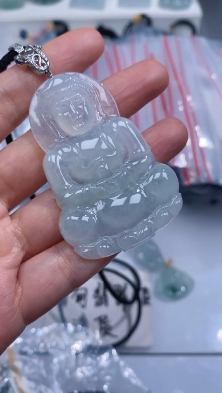 颈饰银S925镶嵌翡翠吊坠