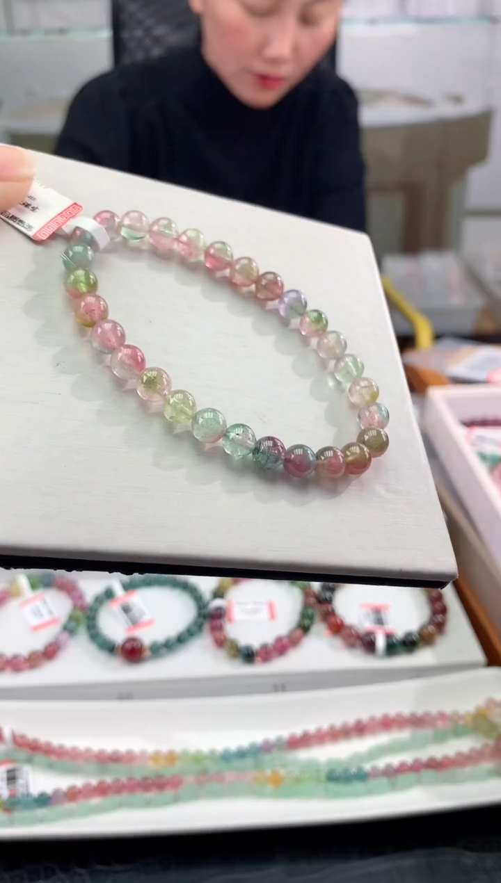 【闪购商品】碧玺手串未镶嵌多样性发一条