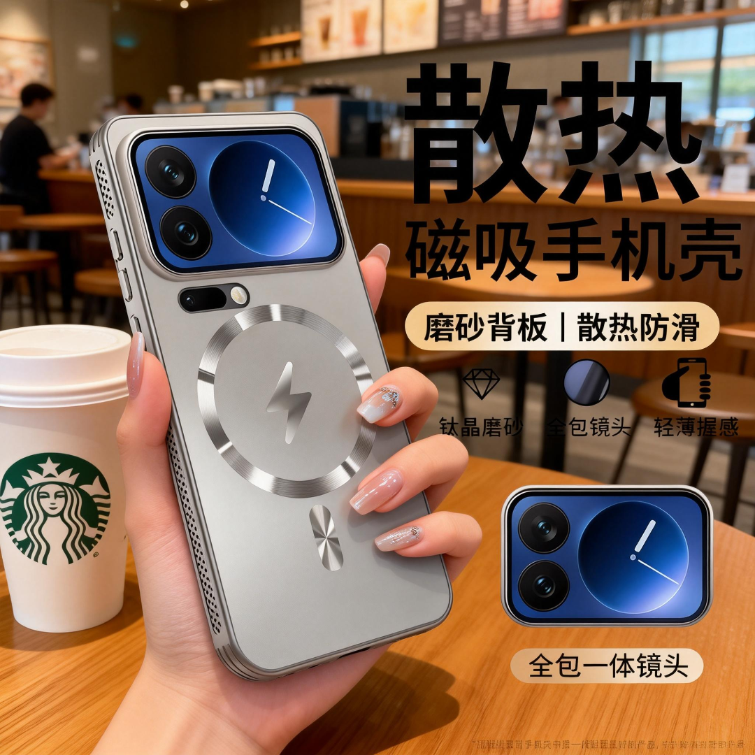 适用小米17ProMax新款手机壳MagsafeXiaomi17加高镜头防摔散热Pro