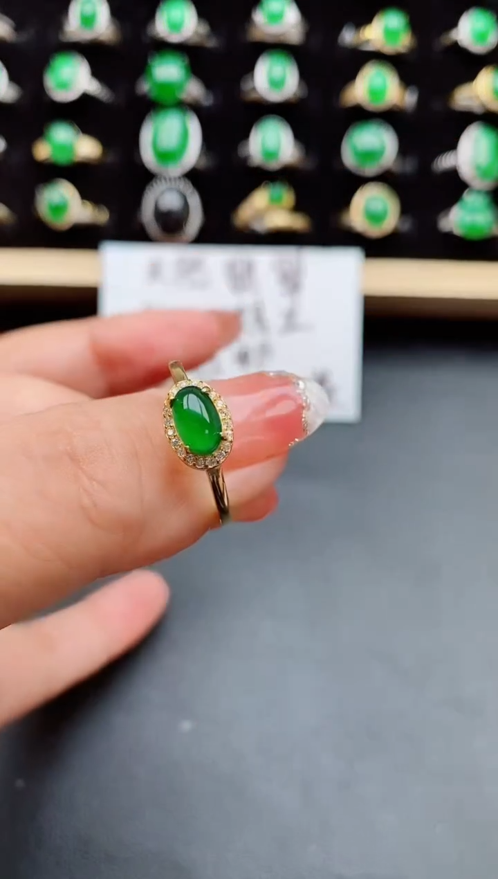 【闪购商品】翡翠戒指银S925镶嵌5080550