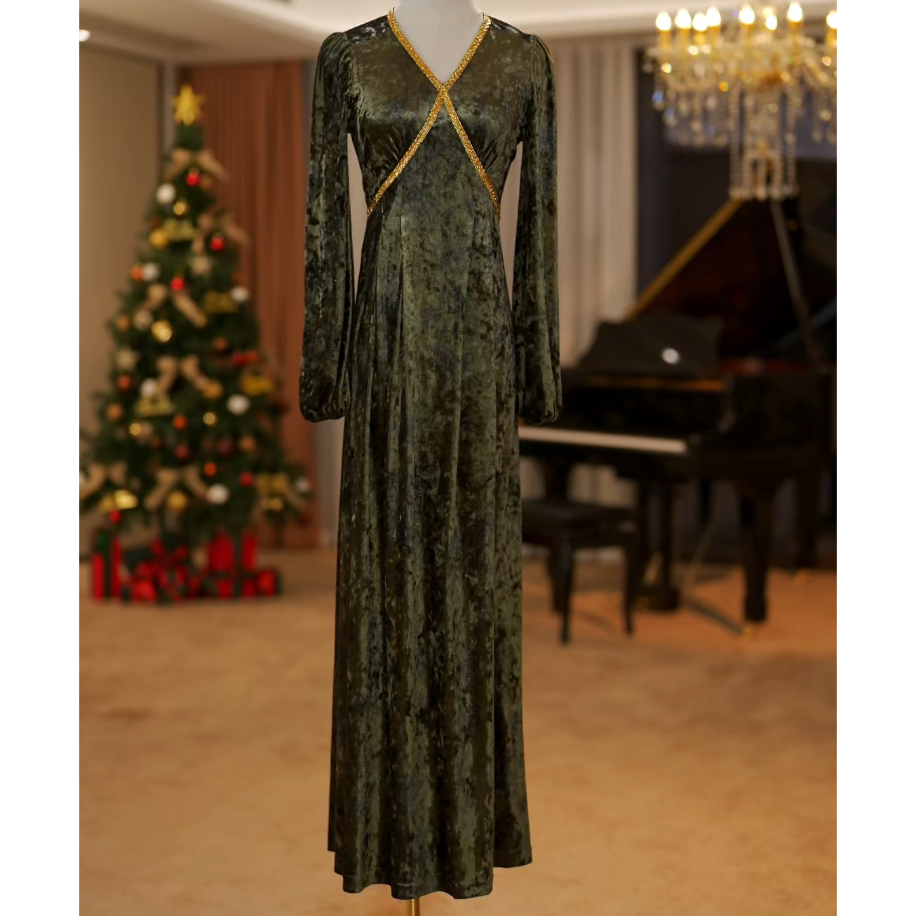 【JOSIE定制】法式轻奢气质优雅显瘦高级小众设计感连衣裙-JS0012