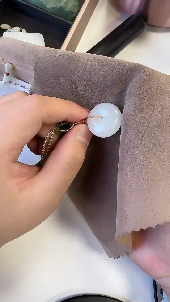 【闪购商品】和田玉吊坠未镶嵌1391 25mm平安扣