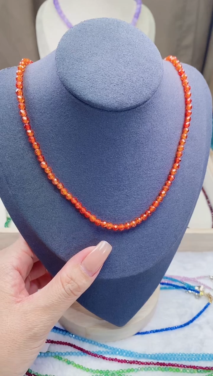 【闪购商品】石榴石（芬达石）颈饰14K金镶嵌诗颜珠宝甄选SYZB75