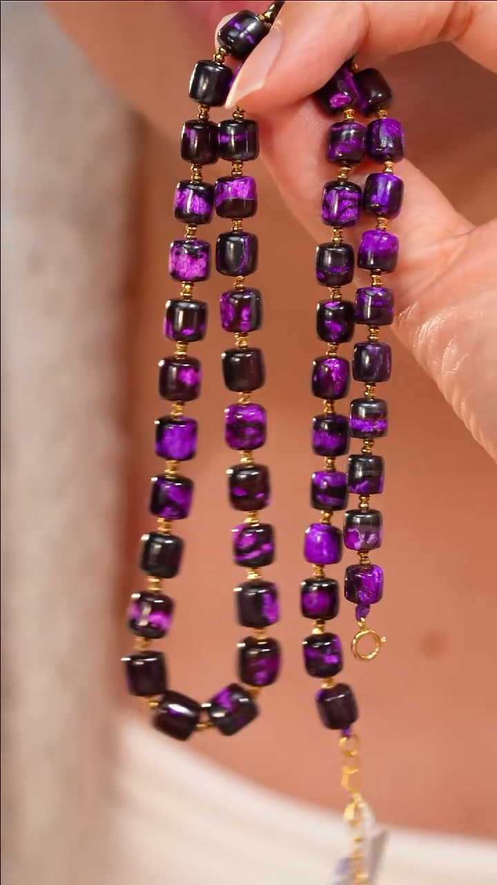 【闪购商品】苏纪石（舒俱来）项链未镶嵌高阶火焰红丝绒45cm/18k