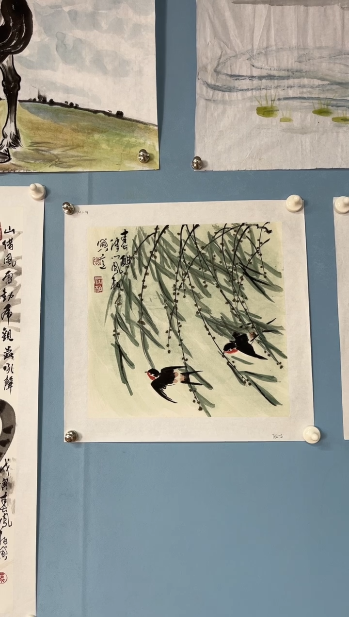 国画观*秋马凤柏老师燕子