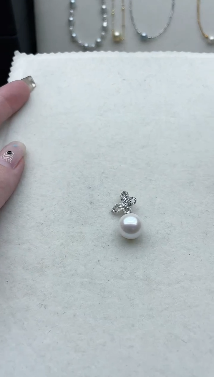 【闪购商品】海水珍珠吊坠银S925镶嵌Y56