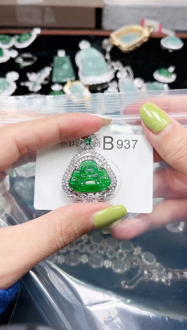 【闪购商品】翡翠颈饰未镶嵌赠皮绳937