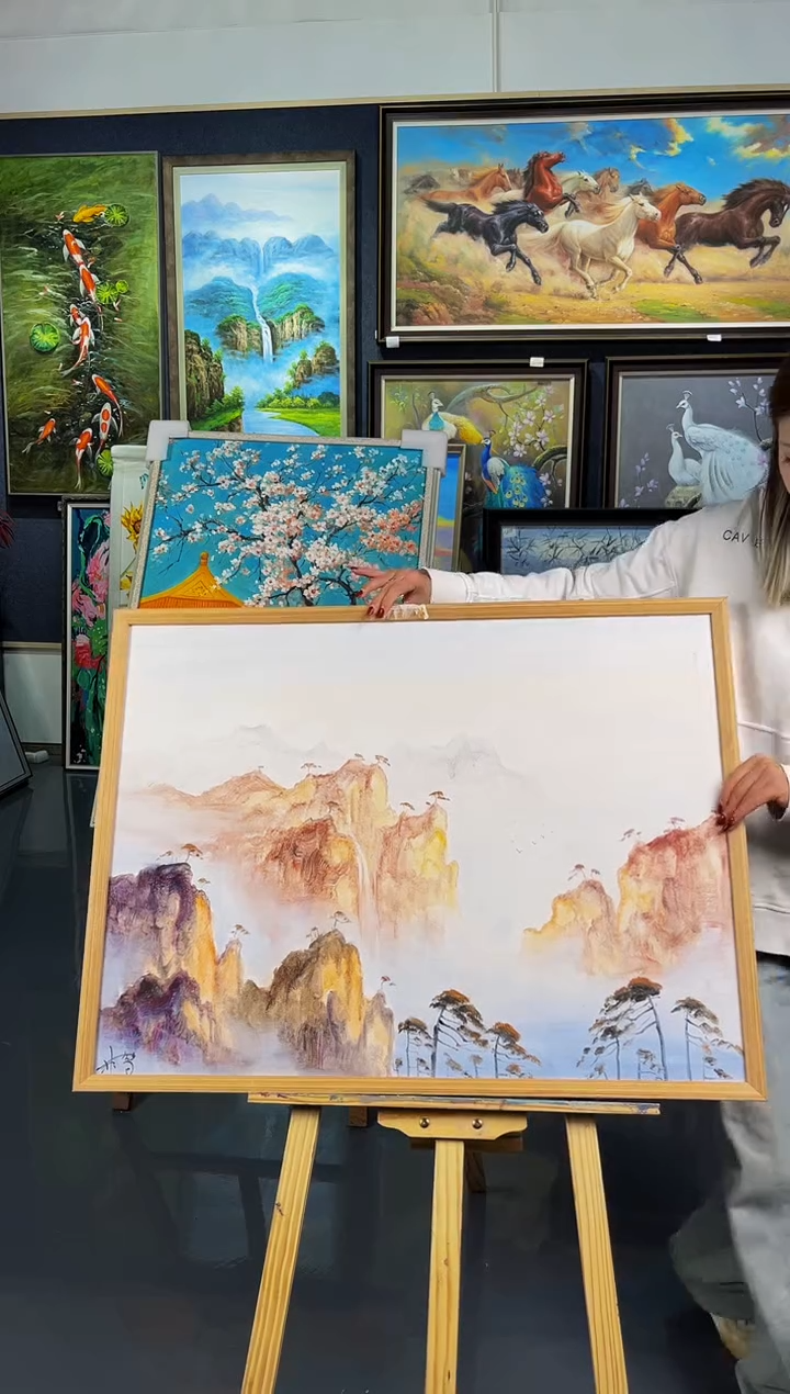 【闪购商品】油画26号 60*80山-手绘油画