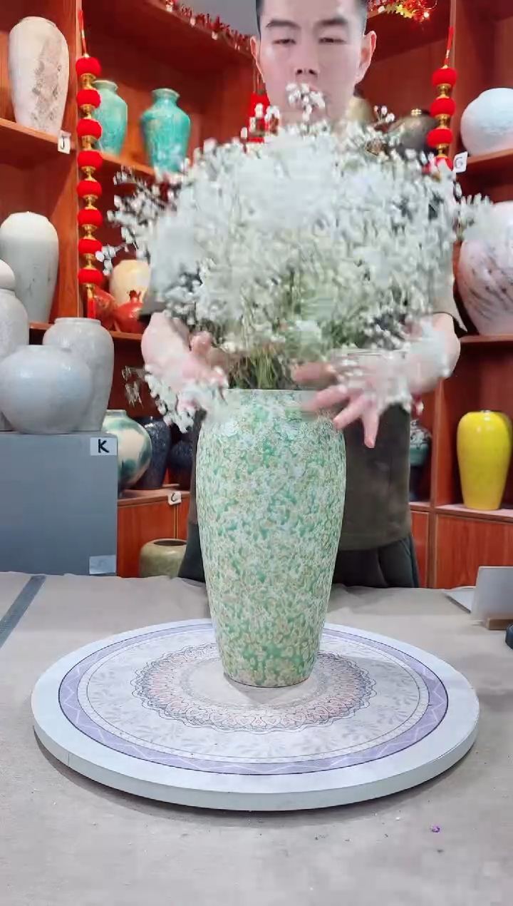 瓶陶瓷花瓶 无花 精品 春意盎然大号