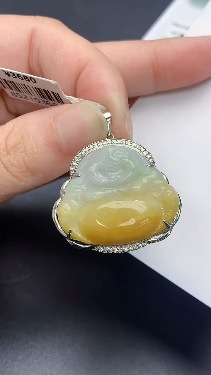 颈饰银S925镶嵌翡翠天然缅甸A货百元以上9元证书费自理