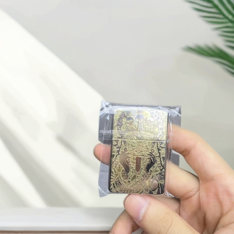 扎基拉姆女财神金包银紫铜黄铜防风打火机