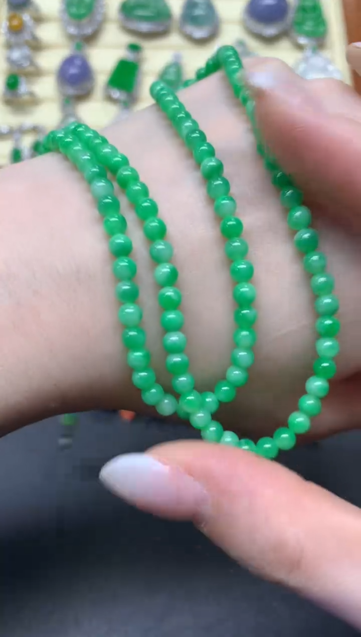 【闪购商品】翡翠未镶嵌项链珠链|8500+850