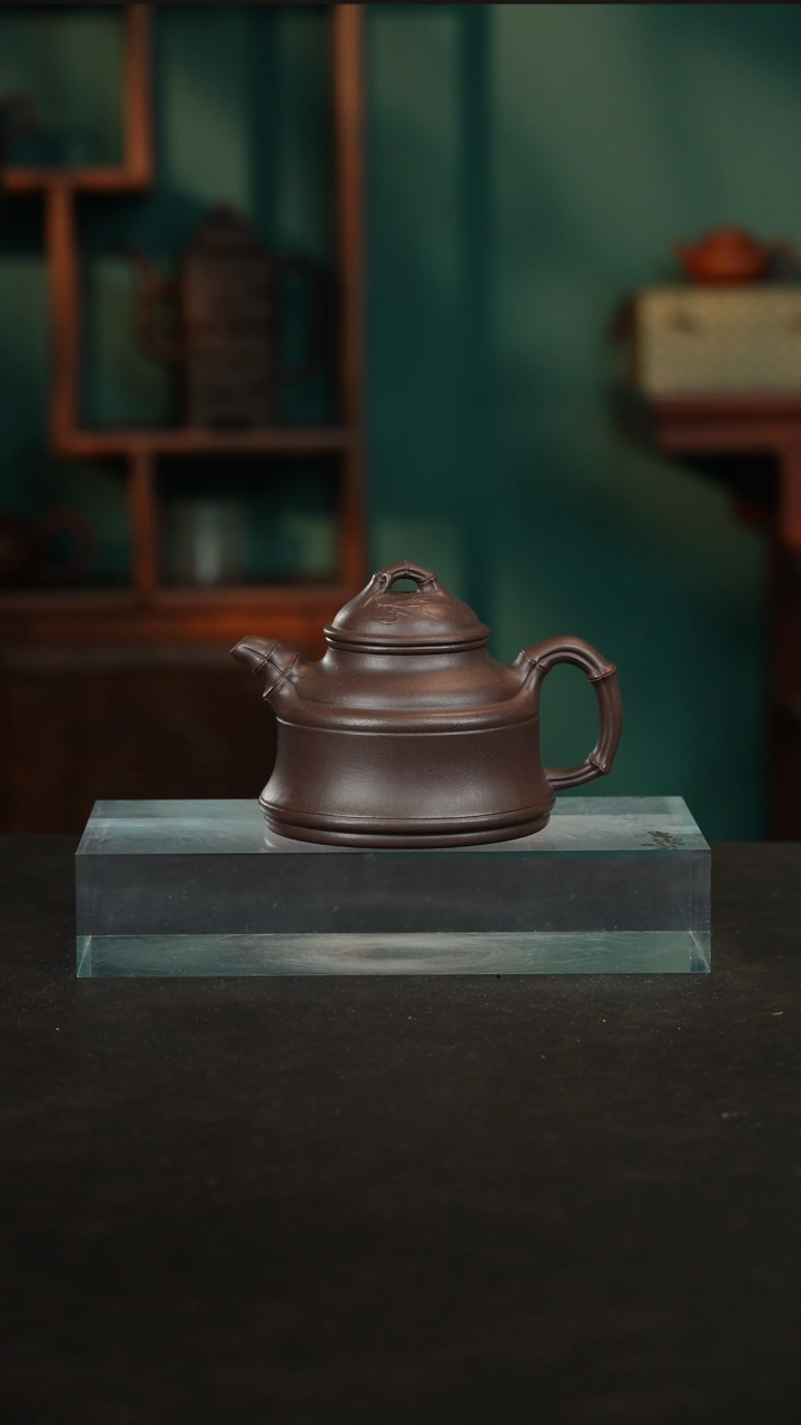 【闪购商品】紫砂茶壶11底槽清圆竹鼎