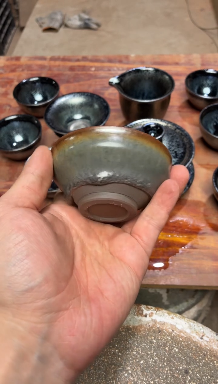 茶盏真柴烧建盏换点柴火
