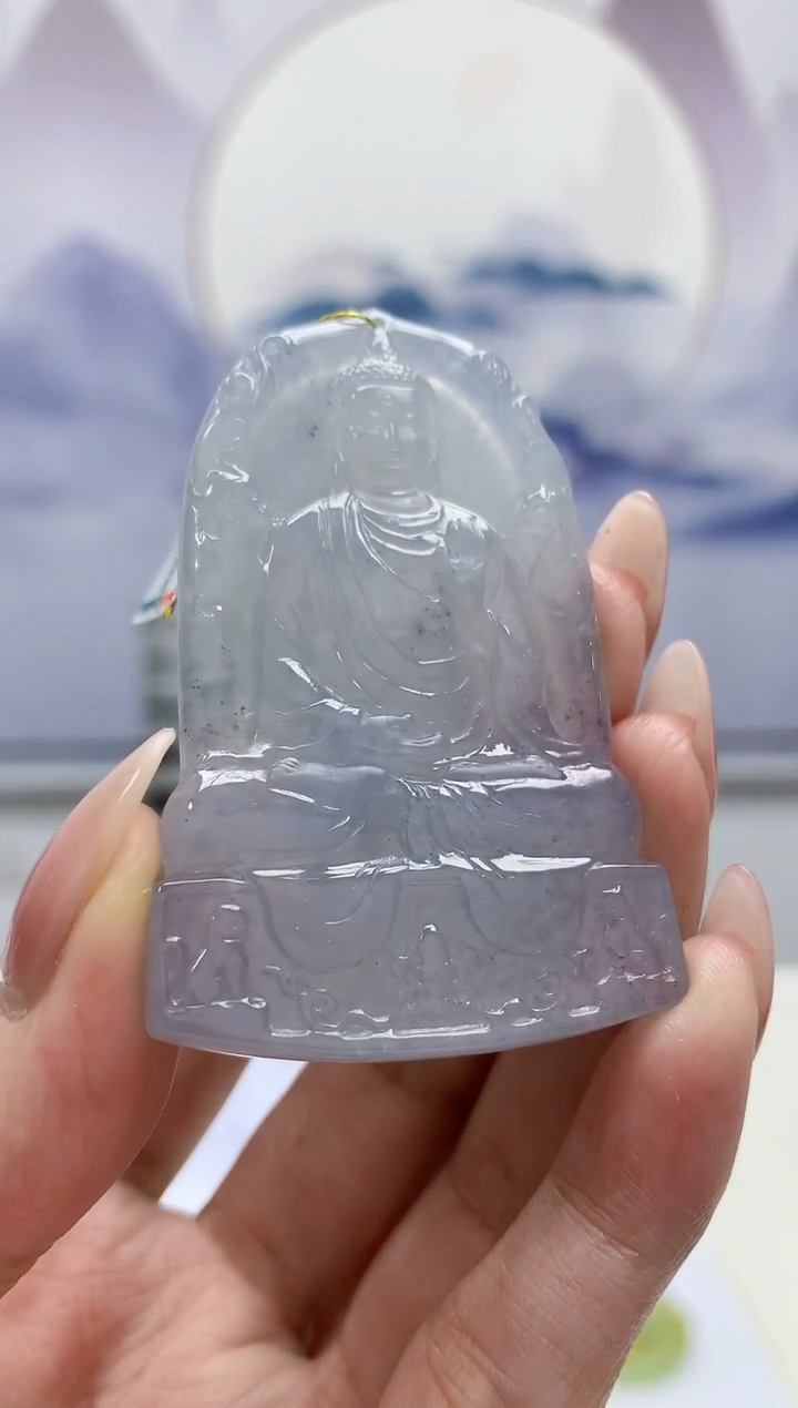 【闪购商品】定制翡翠未镶嵌4868MM-毛货挂件239