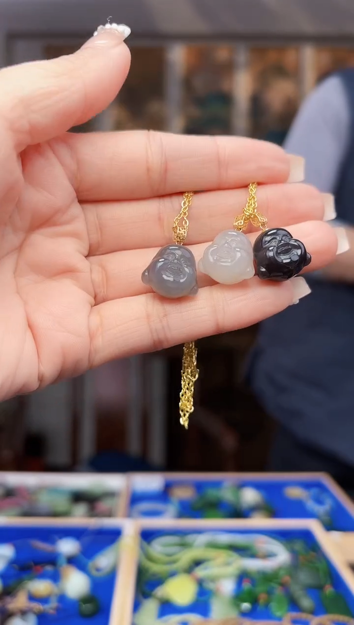 【闪购商品】和田玉颈饰18K金镶嵌拍一发一多样性发货