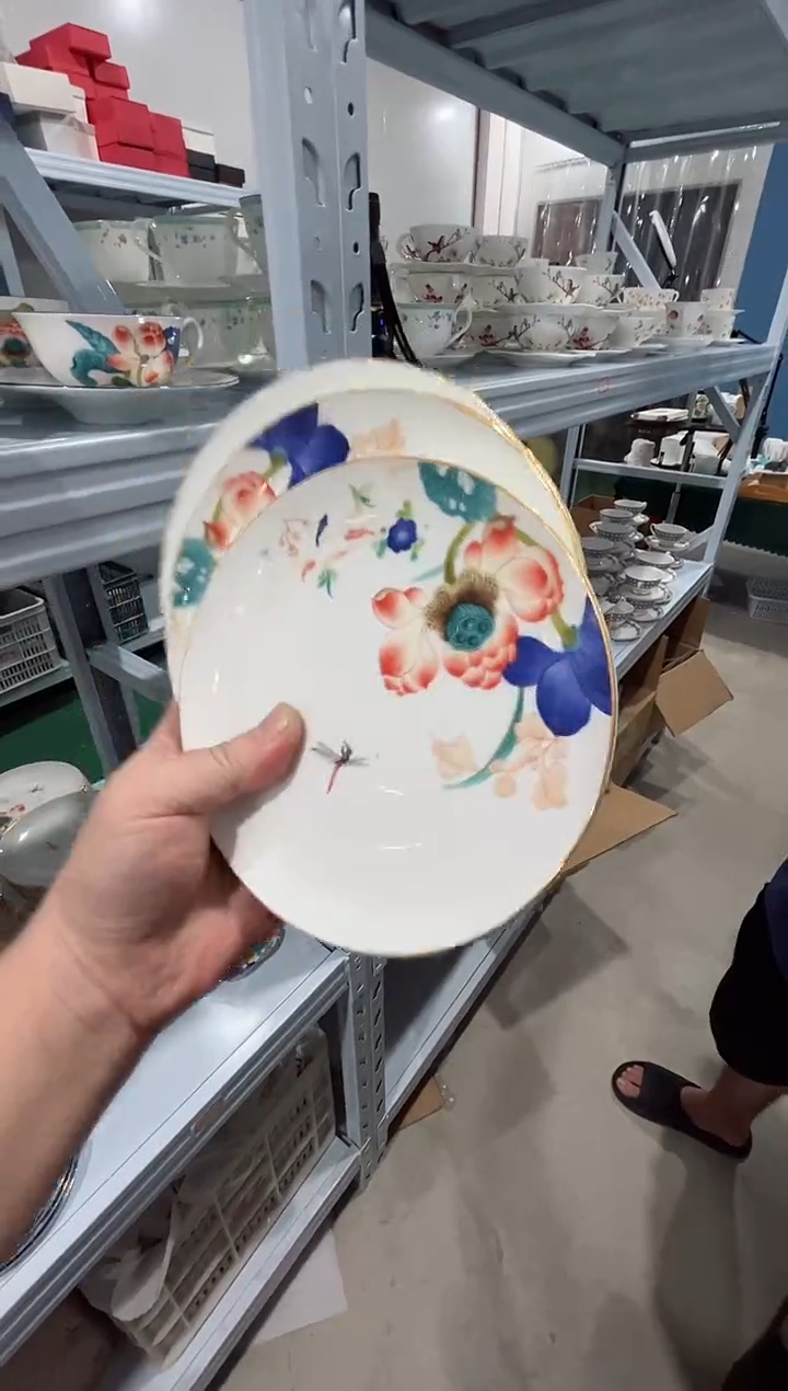 瓷片日用陶瓷（简装）盘子4个