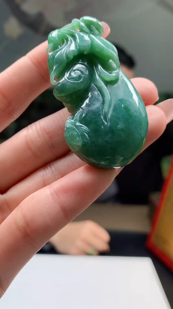 【闪购商品】定制翡翠未镶嵌1044ry-毛货挂件30