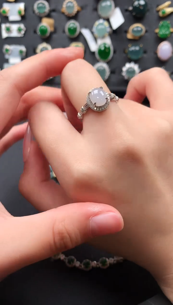 【闪购商品】翡翠戒指银S925镶嵌532141