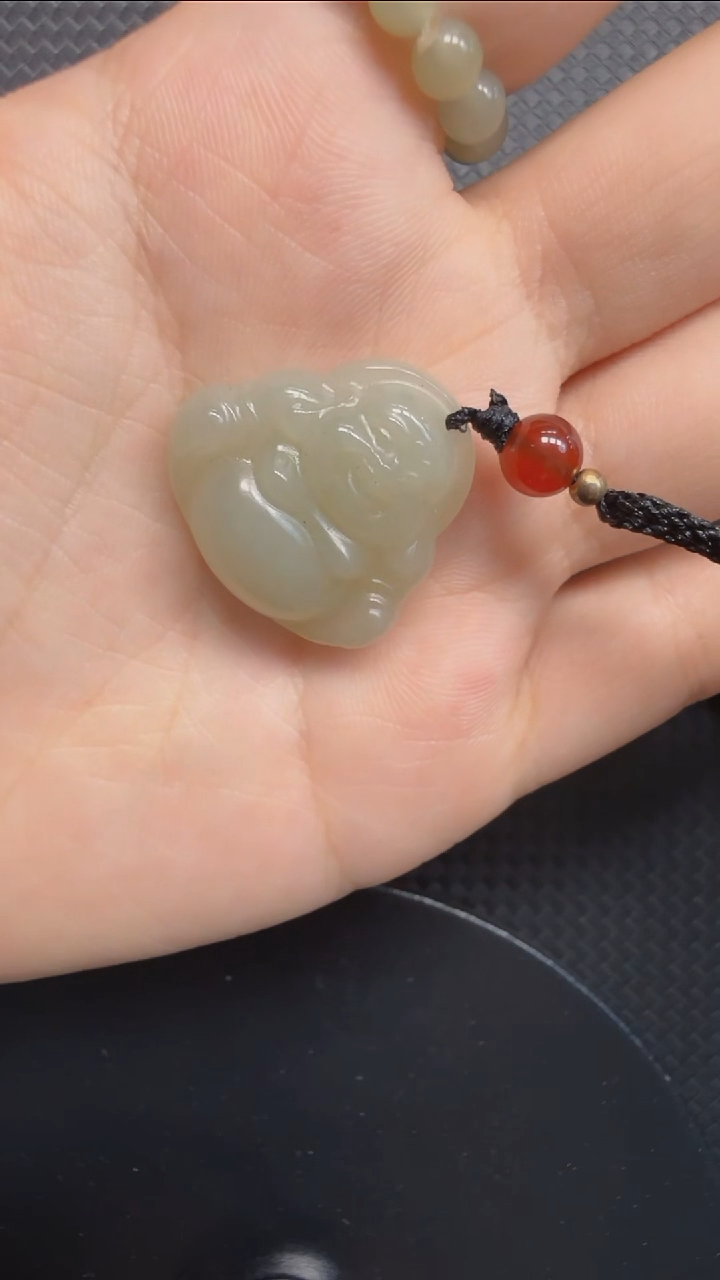 和田玉未镶嵌吊坠(不含链)107佛公