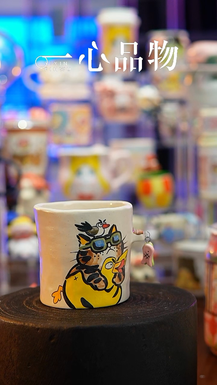 杯子瓷S520景德镇手工手绘杯子摆件