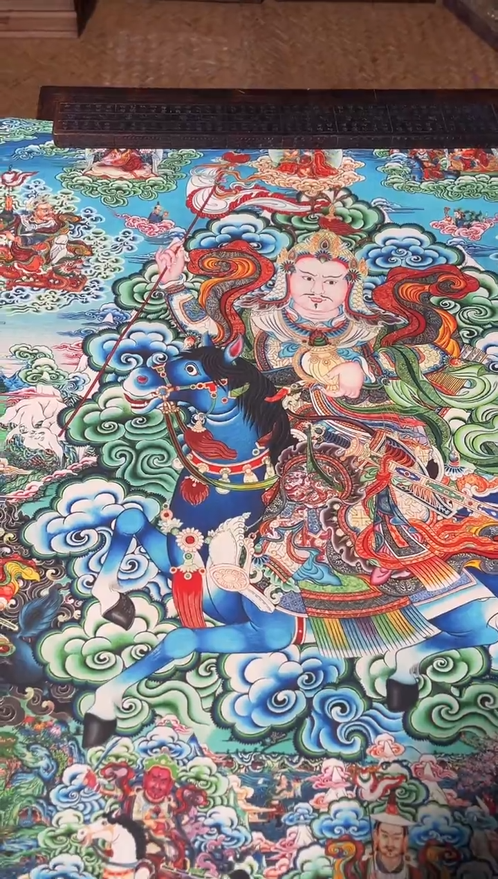 卷轴画菊菊唐卡tk