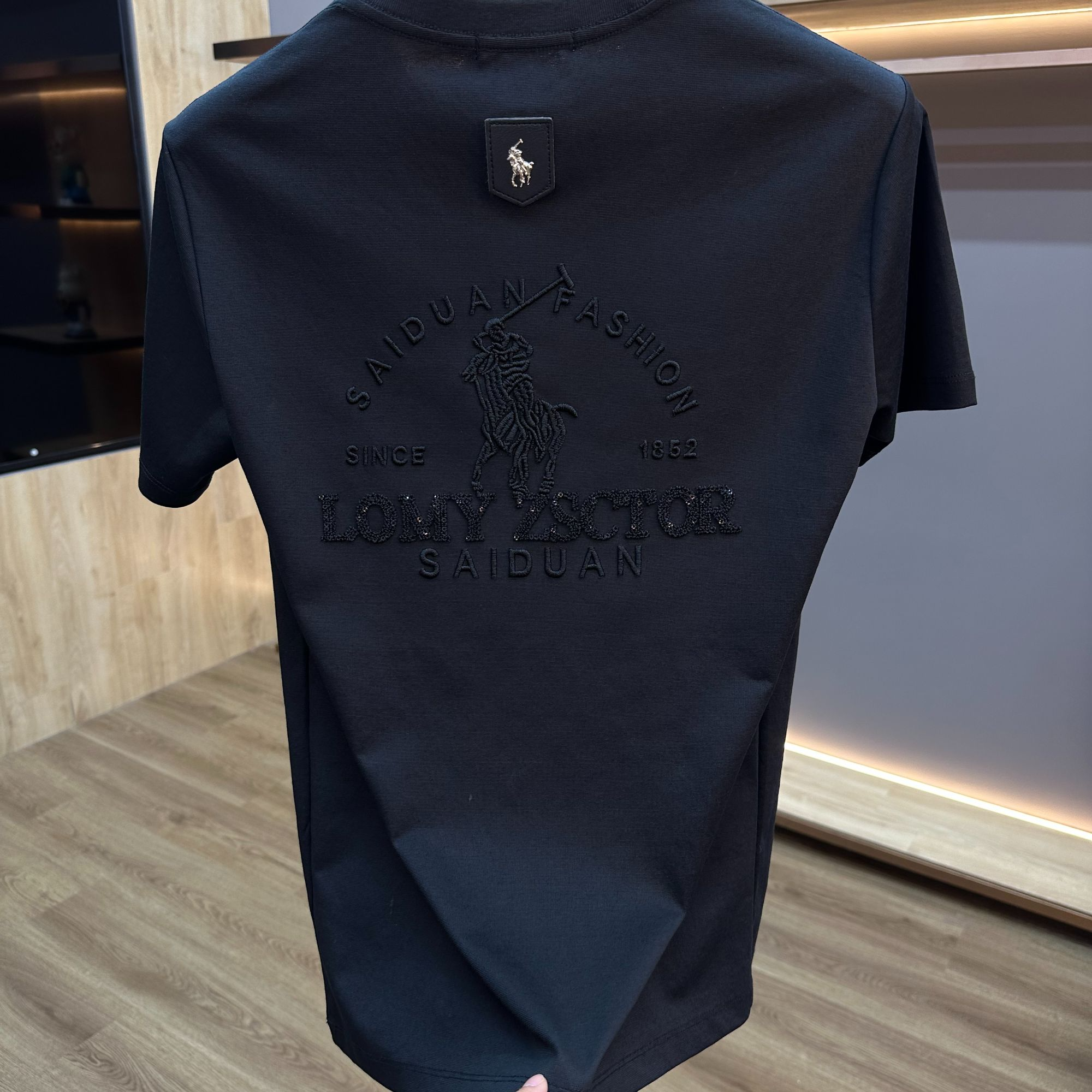 2025新款时尚轻奢夏季重工潮流休闲刺绣高奢T恤圆领百搭【5586】迪