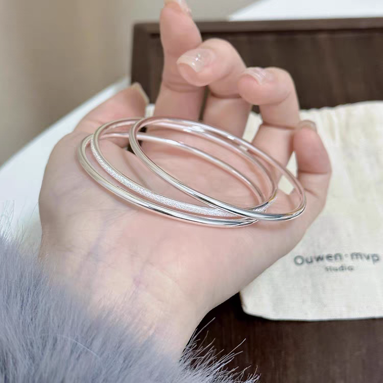 非金属珐琅手镯 999.9银三生三世手镯