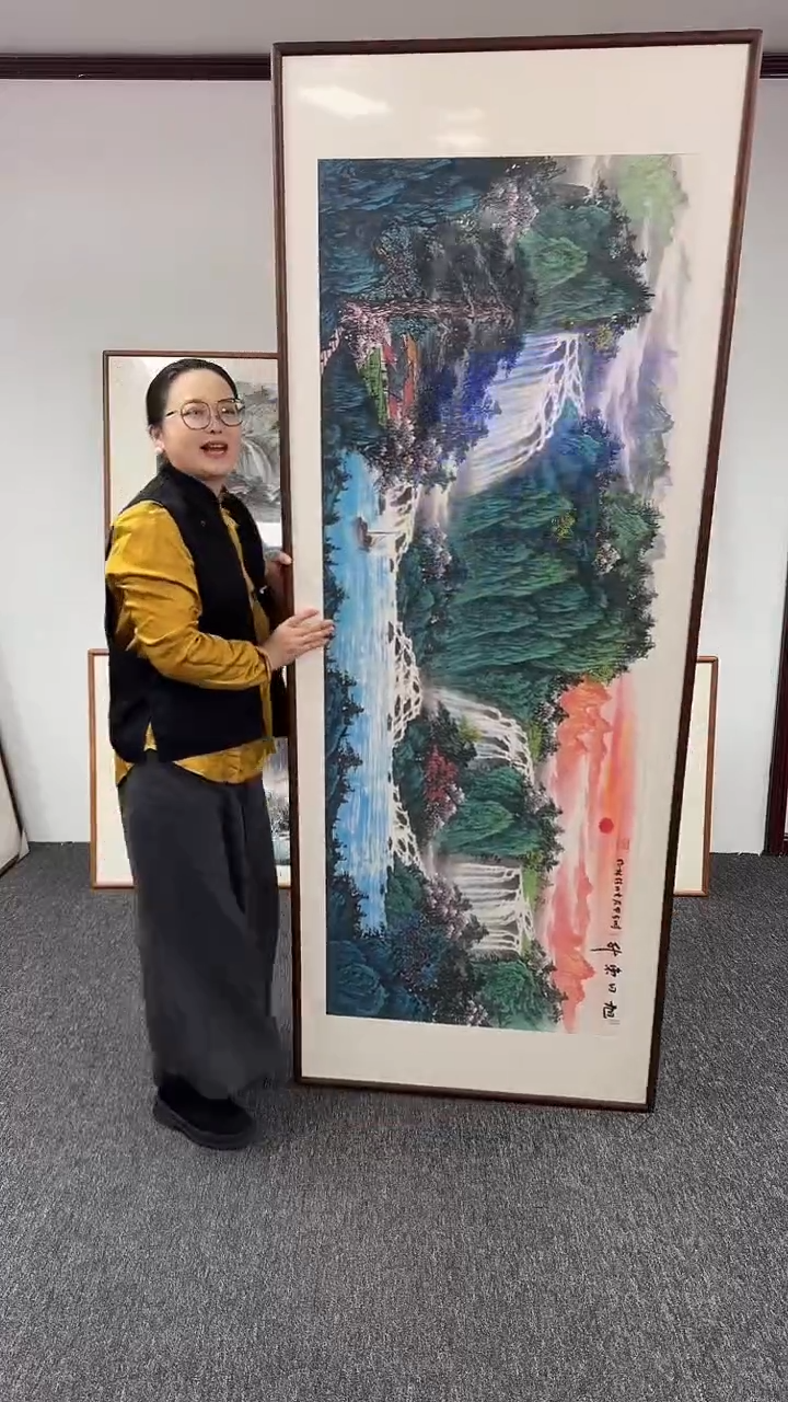 【闪购商品】国画旭日东升210*80刘佳林绘画作品