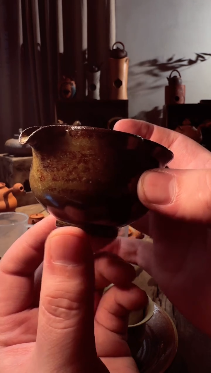 【闪购商品】壶 草木灰粉影葫芦公道杯60cc深绿