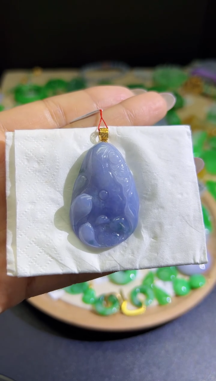 【闪购商品】翡翠颈饰18K金镶嵌Q缅料A货翡翠/支持复检/一件