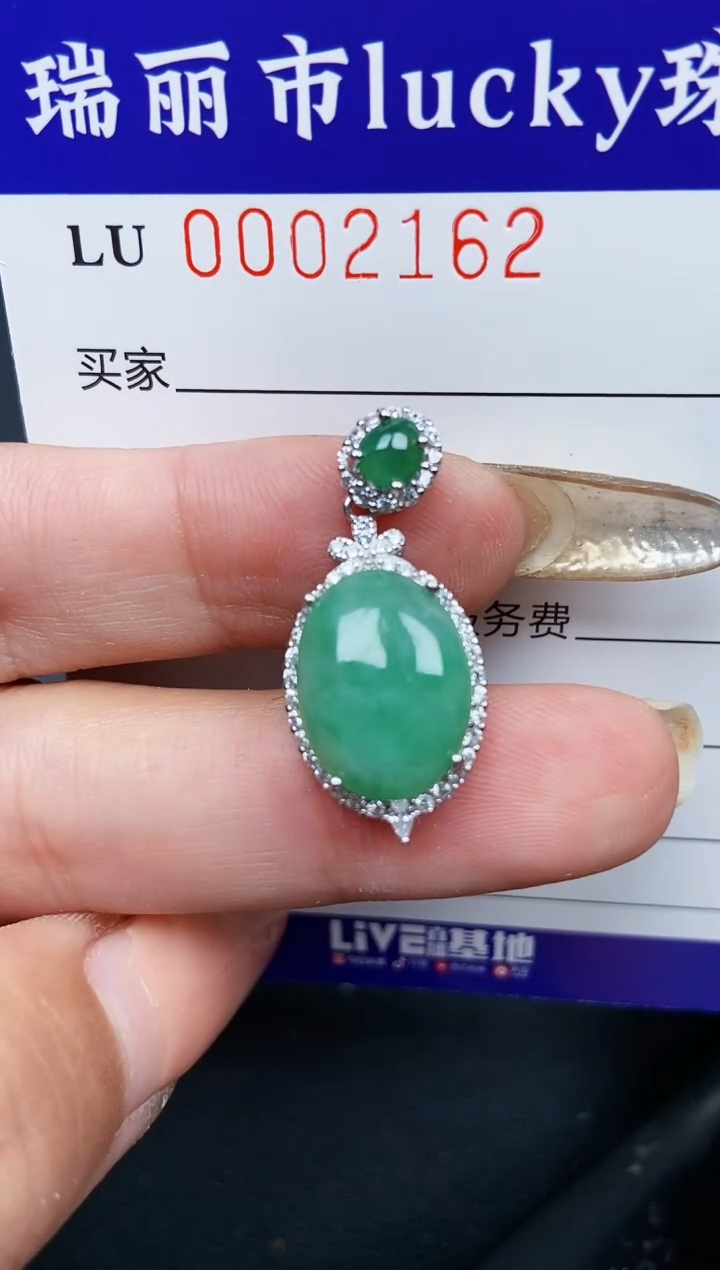 【闪购商品】翡翠颈饰银S925镶嵌2162