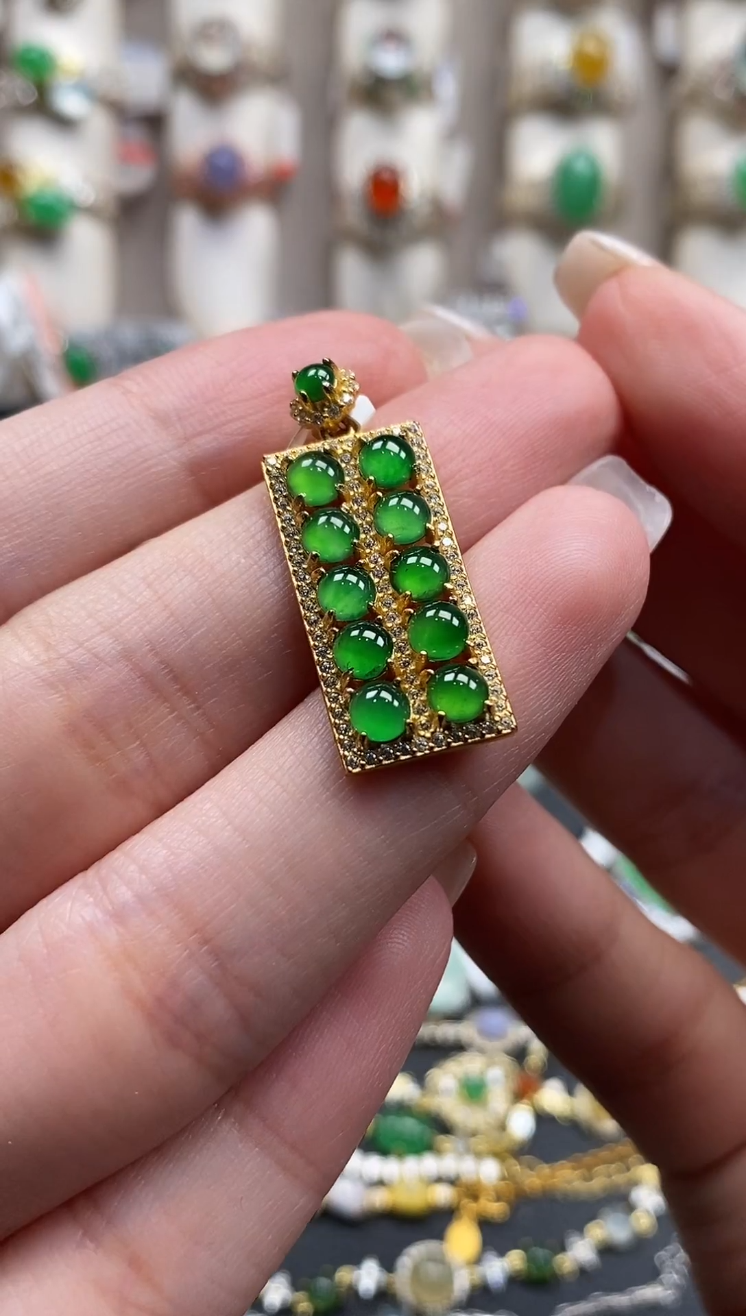 银S925镶嵌戒指翡翠天然A货翡翠244