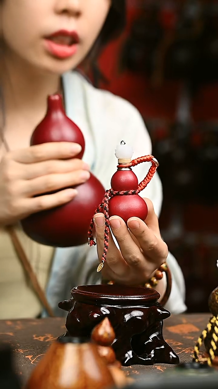 红色 中药煮色 开口小葫芦