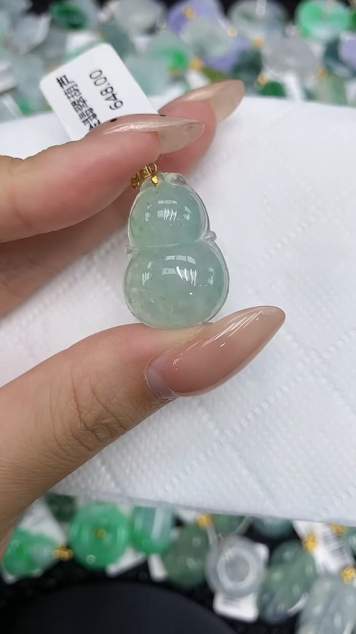颈饰18K金镶嵌翡翠11111111
