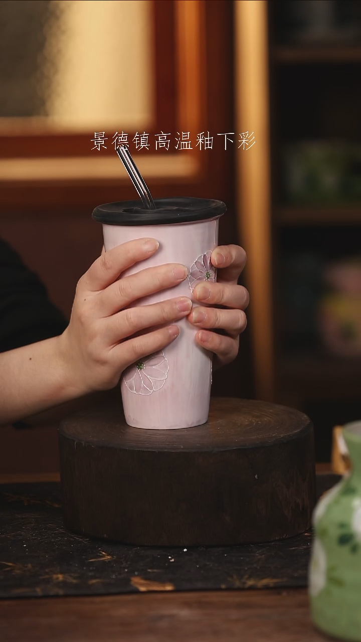 陶瓷景德镇高温釉下手绘陶瓷@L191@
