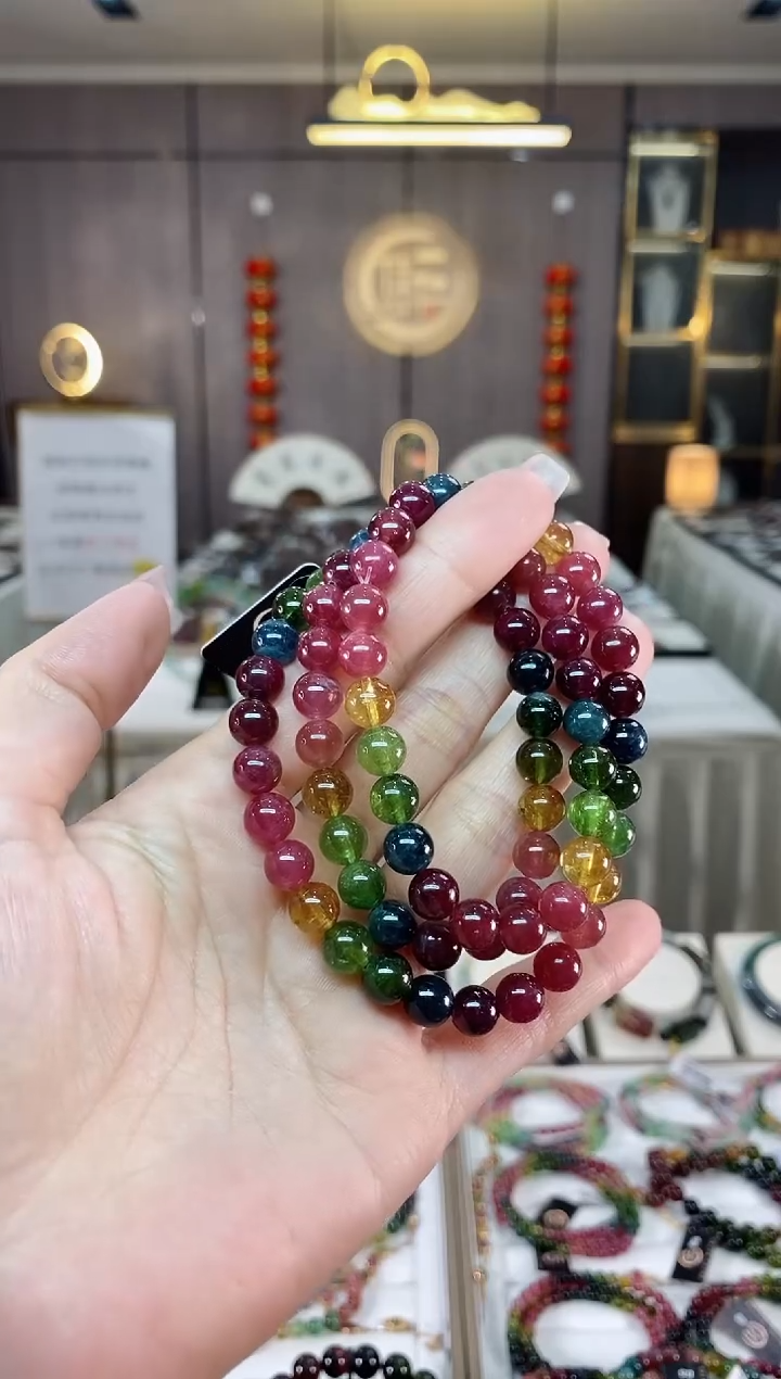 【闪购商品】碧玺单圈手串7mm+未镶嵌（多样性发一条）hon