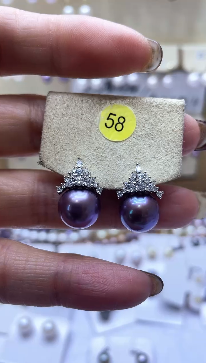 【闪购商品】淡水珍珠耳饰银S925镶嵌2