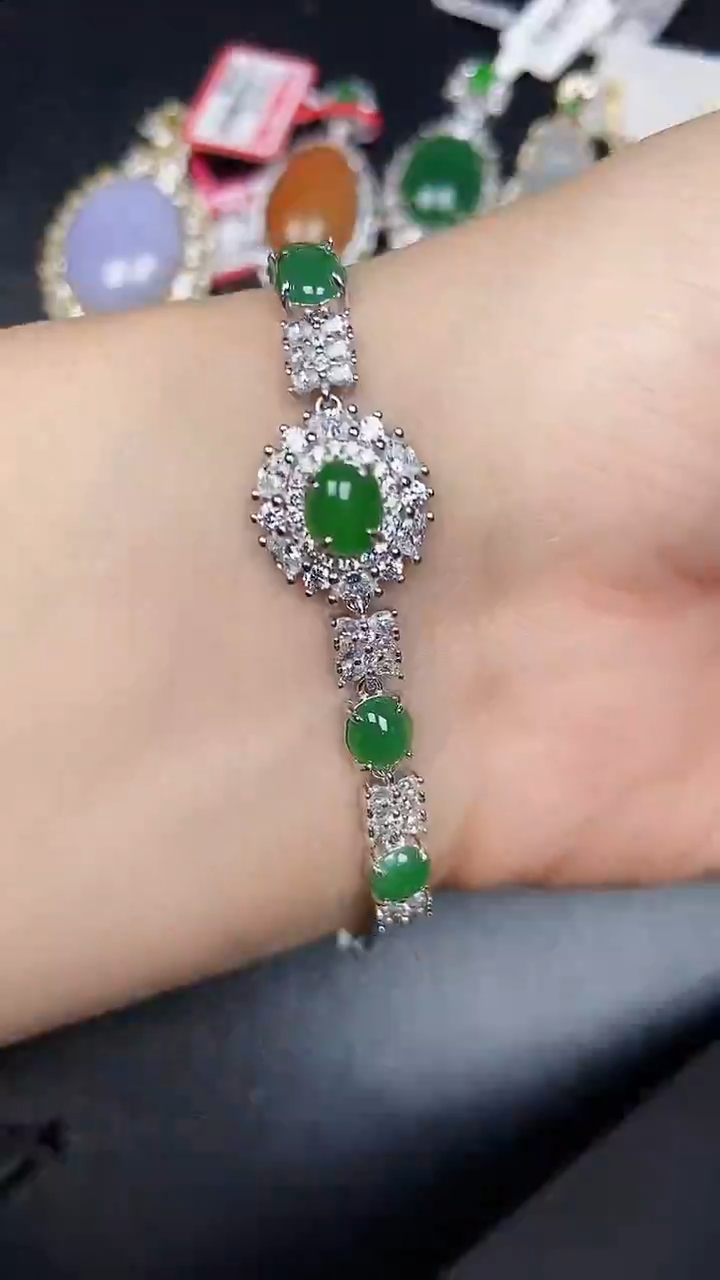 银S925镶嵌戒指翡翠2110