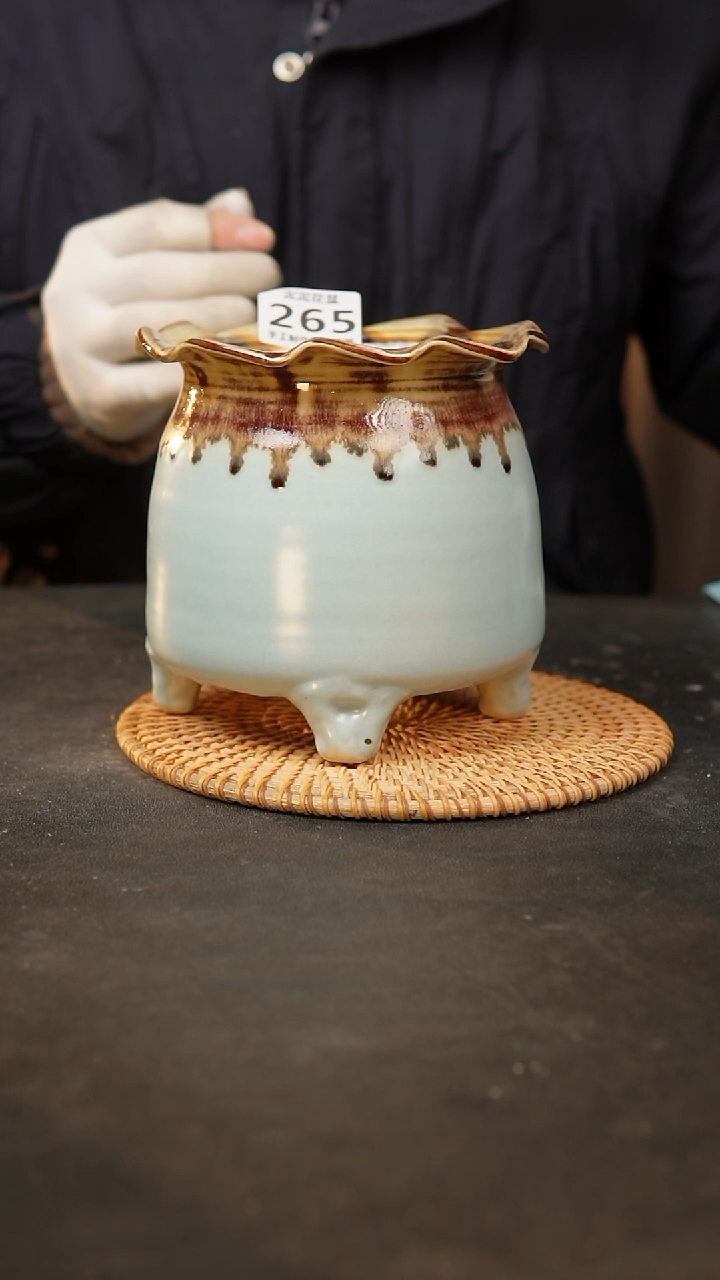 【闪购商品】瓷片265泥泥手工花盆