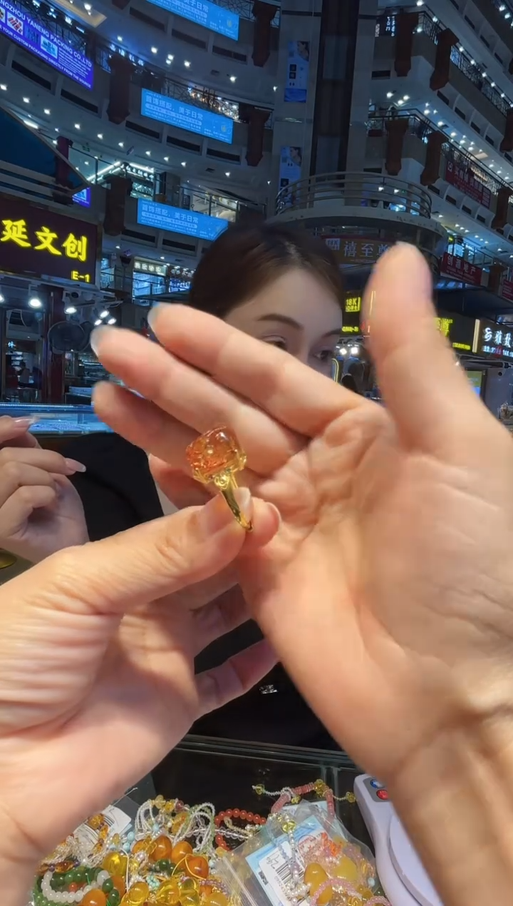 未镶嵌琥珀戒指【多样性发货】