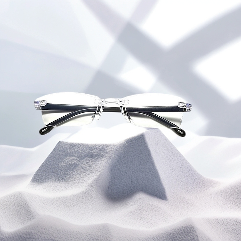 工艺清晰老花镜老视镜蓝光无框高清超轻时尚护目便携YBS