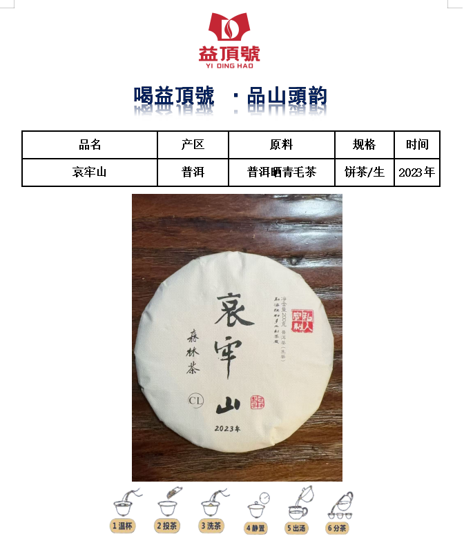 2023年哀牢山普洱生茶饼