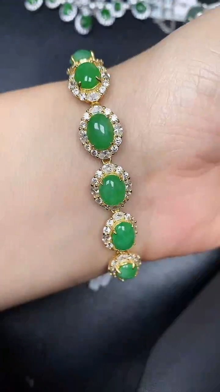 银S925镶嵌戒指翡翠1390