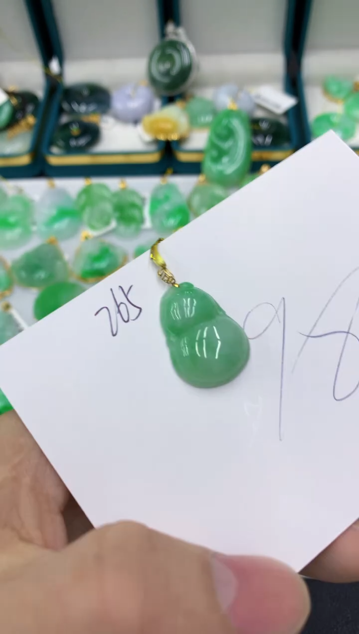 【闪购商品】翡翠18K金镶嵌颈饰111111111