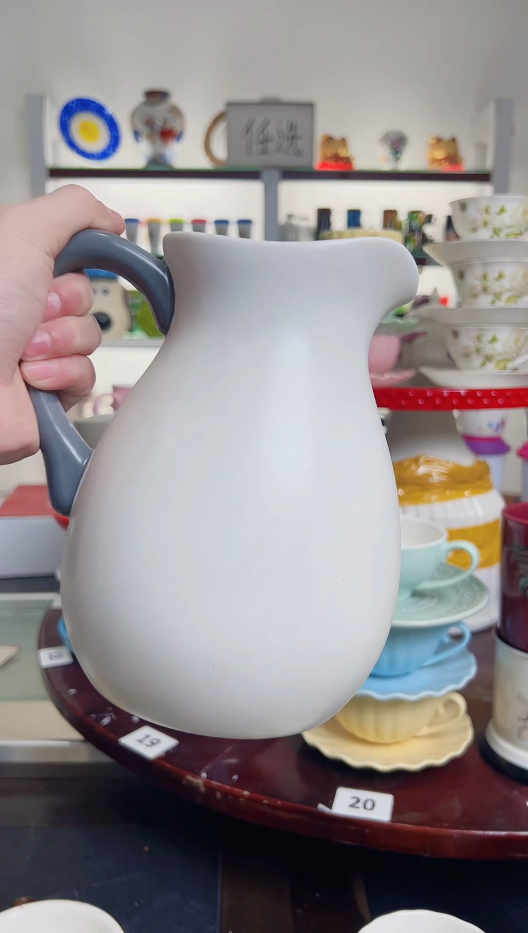 陶瓷手柄款大水壶1.5升