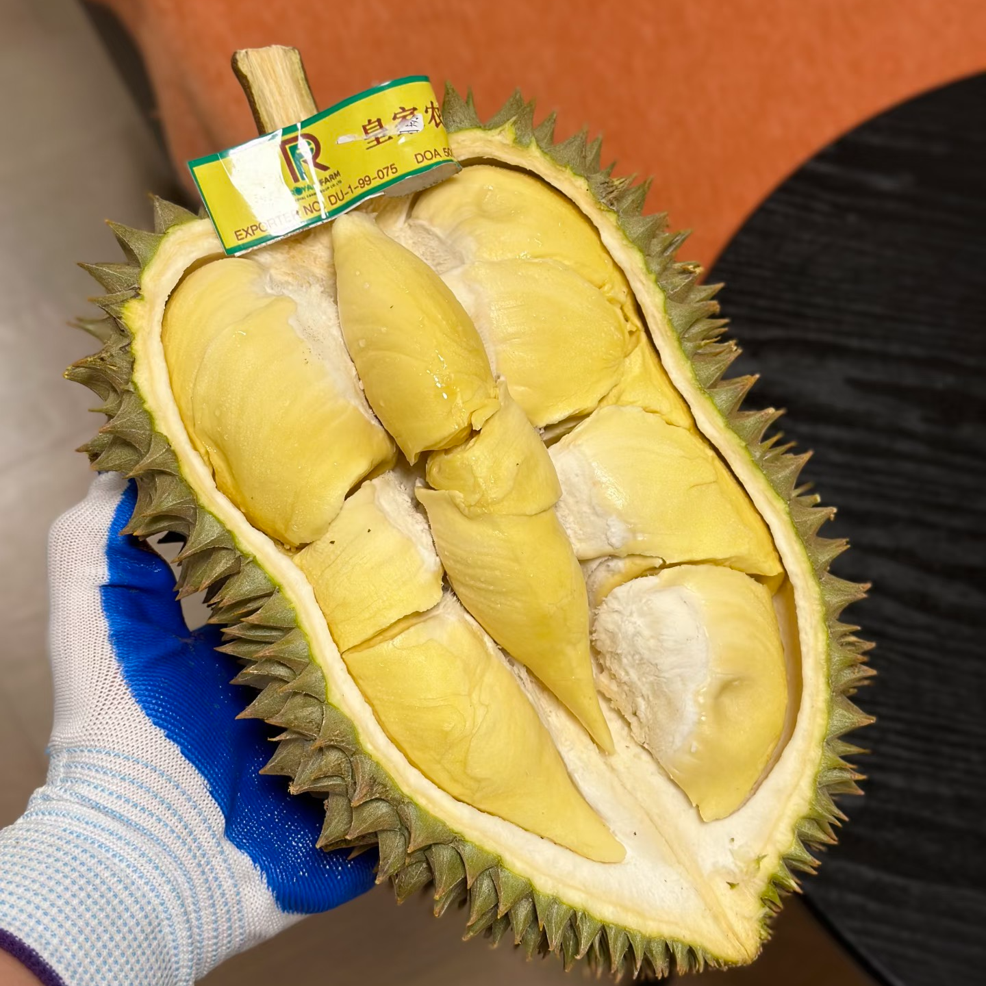 【皇家农场】空运泰国顶级树熟金枕鲜榴莲（核小） 4-8斤 一果一重 东阳义乌同城榴莲同城配金枕泰国