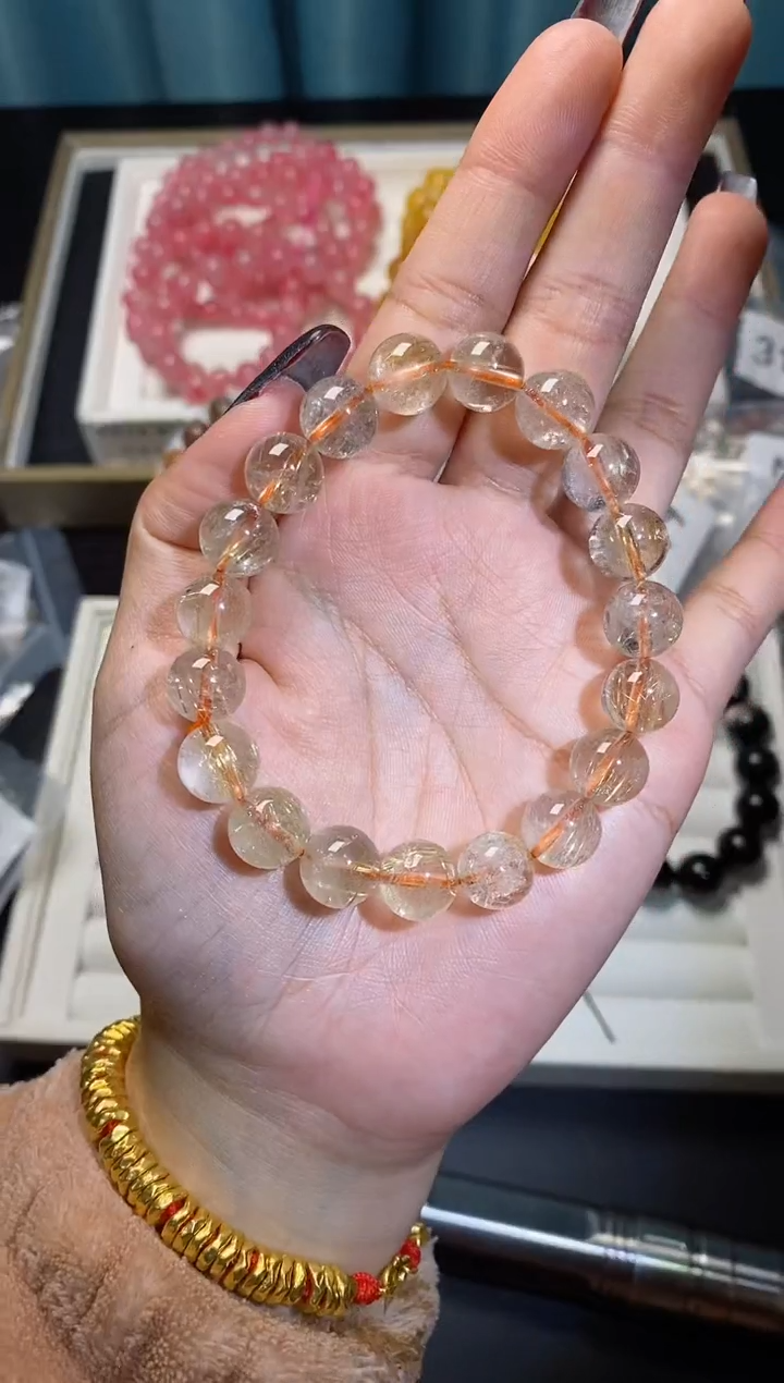 【闪购商品】水晶手串未镶嵌金发晶211