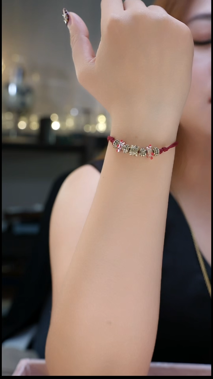 铜合金无红色抽拉手链