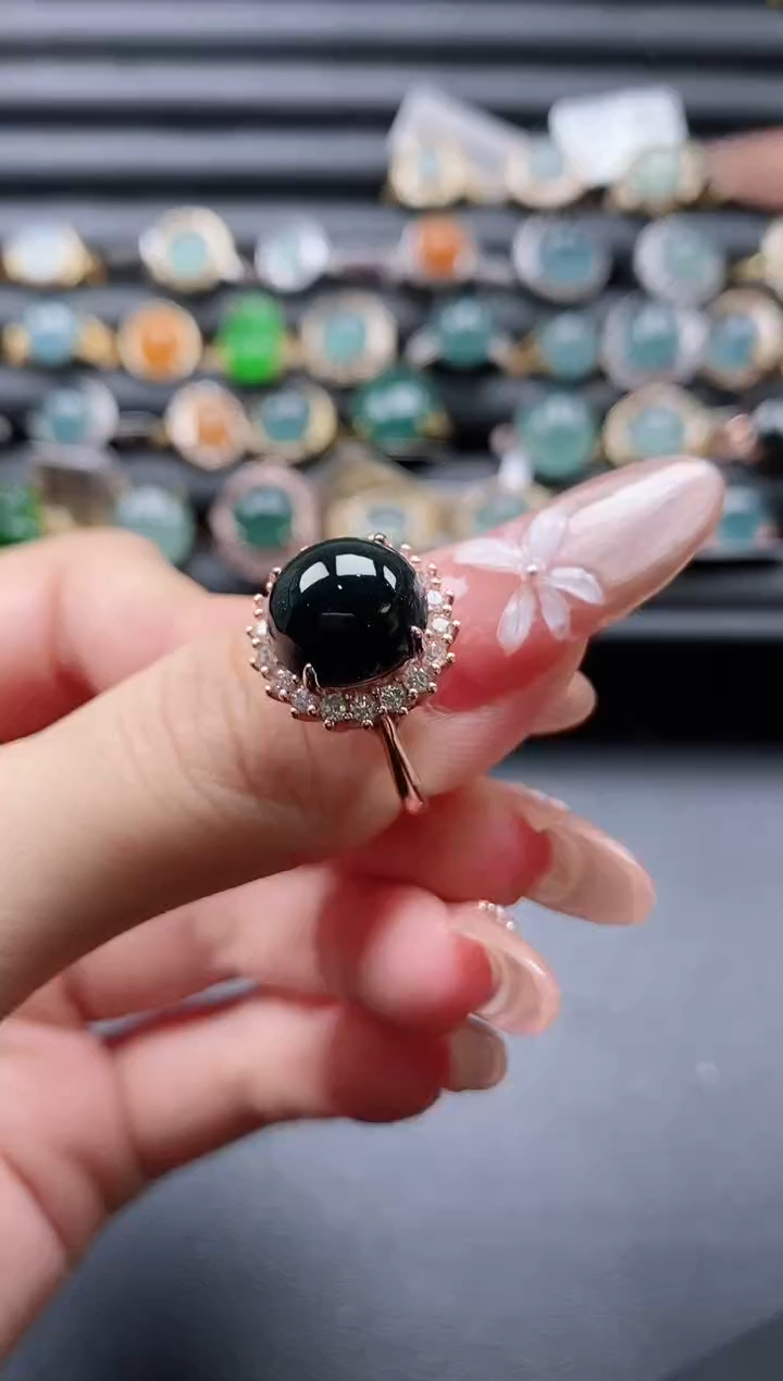 【闪购商品】翡翠戒指银S925镶嵌11111